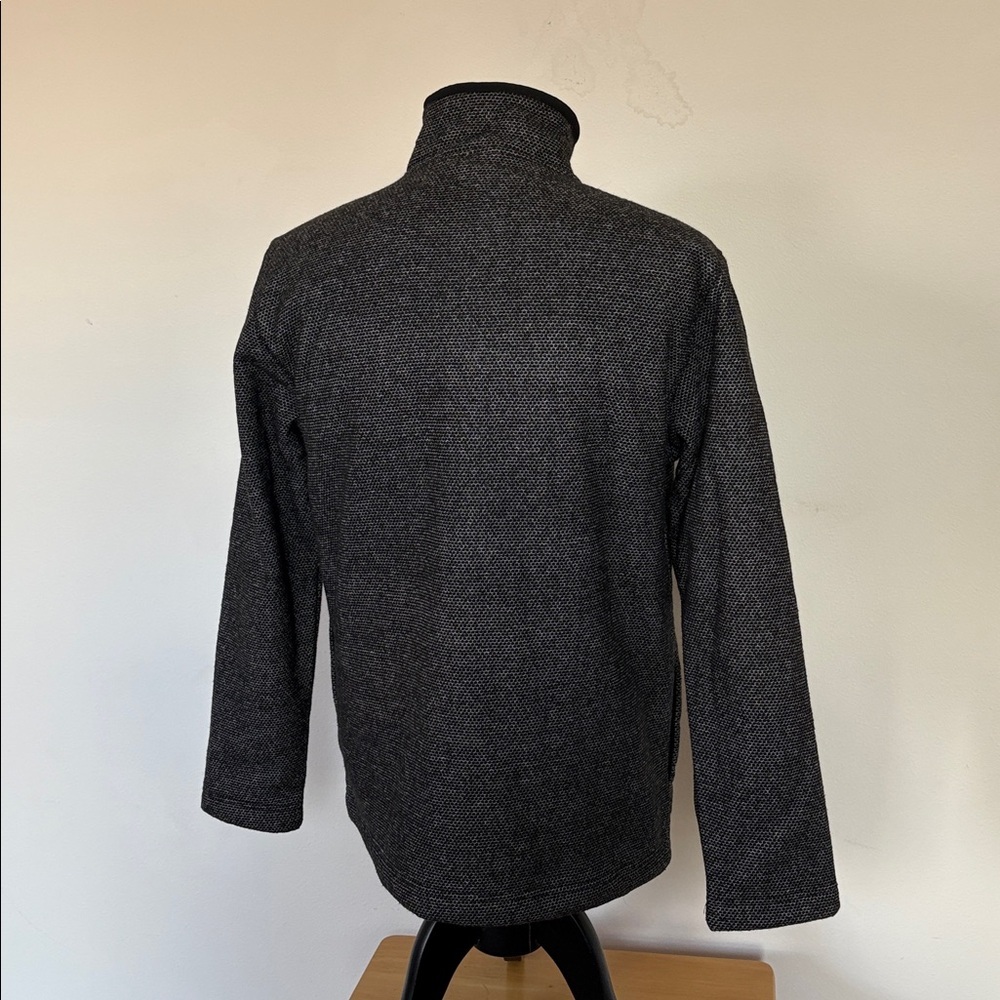 Orvis Faux Fur Lined Black Quarter-Zip Pullover Size Medium - Picture 3 of 12